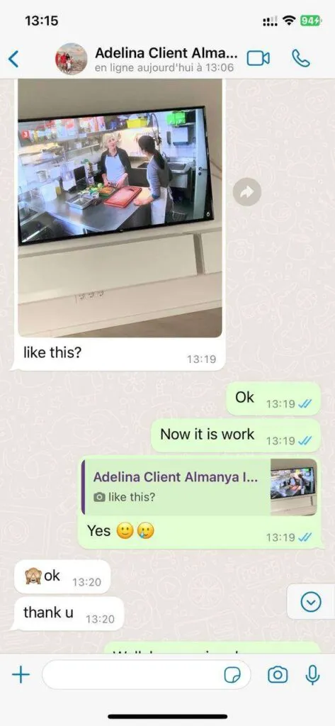 Real WhatsApp customer support conversation screenshot showing verified Sapphire IPTV activation